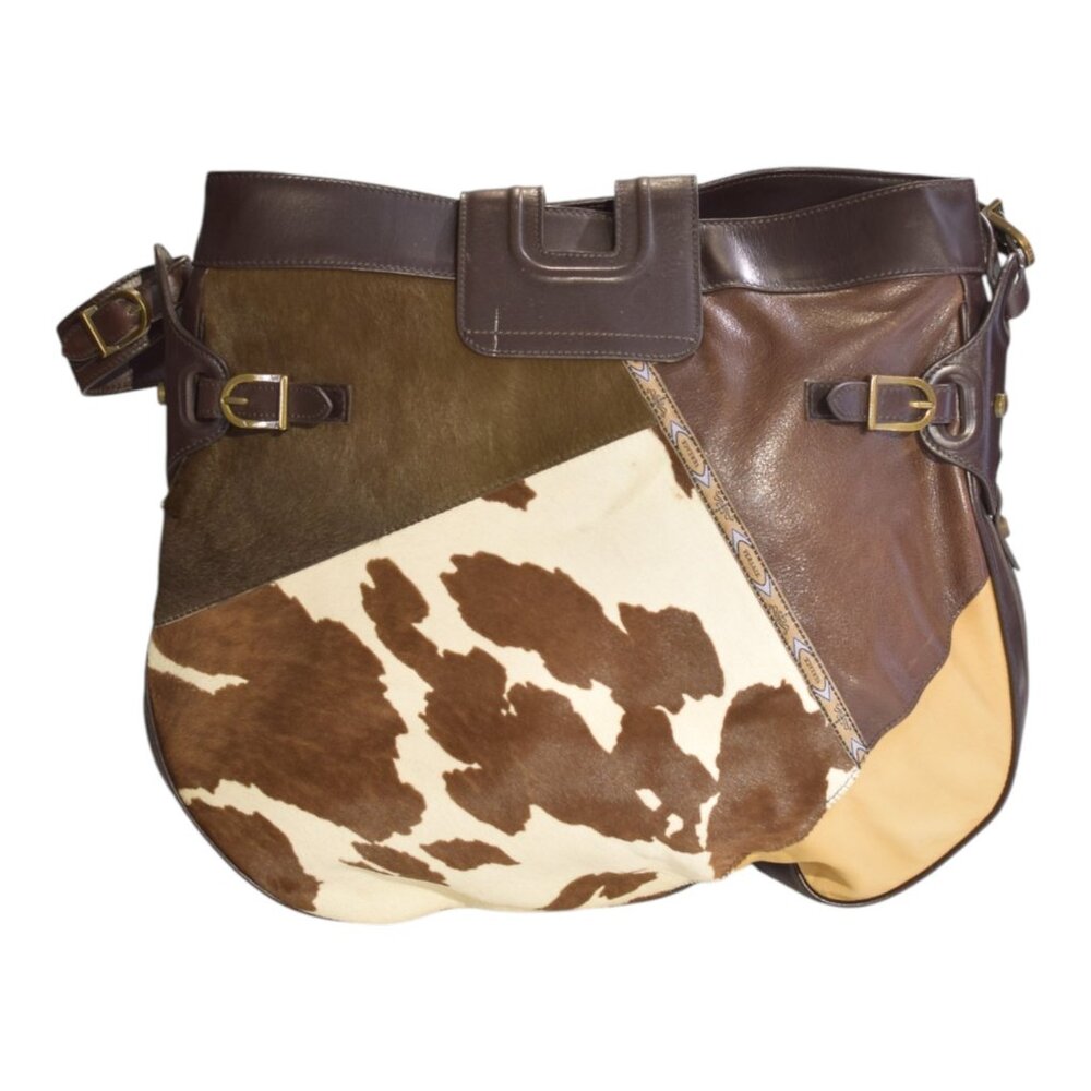 Gianni Versace Patchwork Δερμάτινη Τσάντα Ώμου με… - image 3